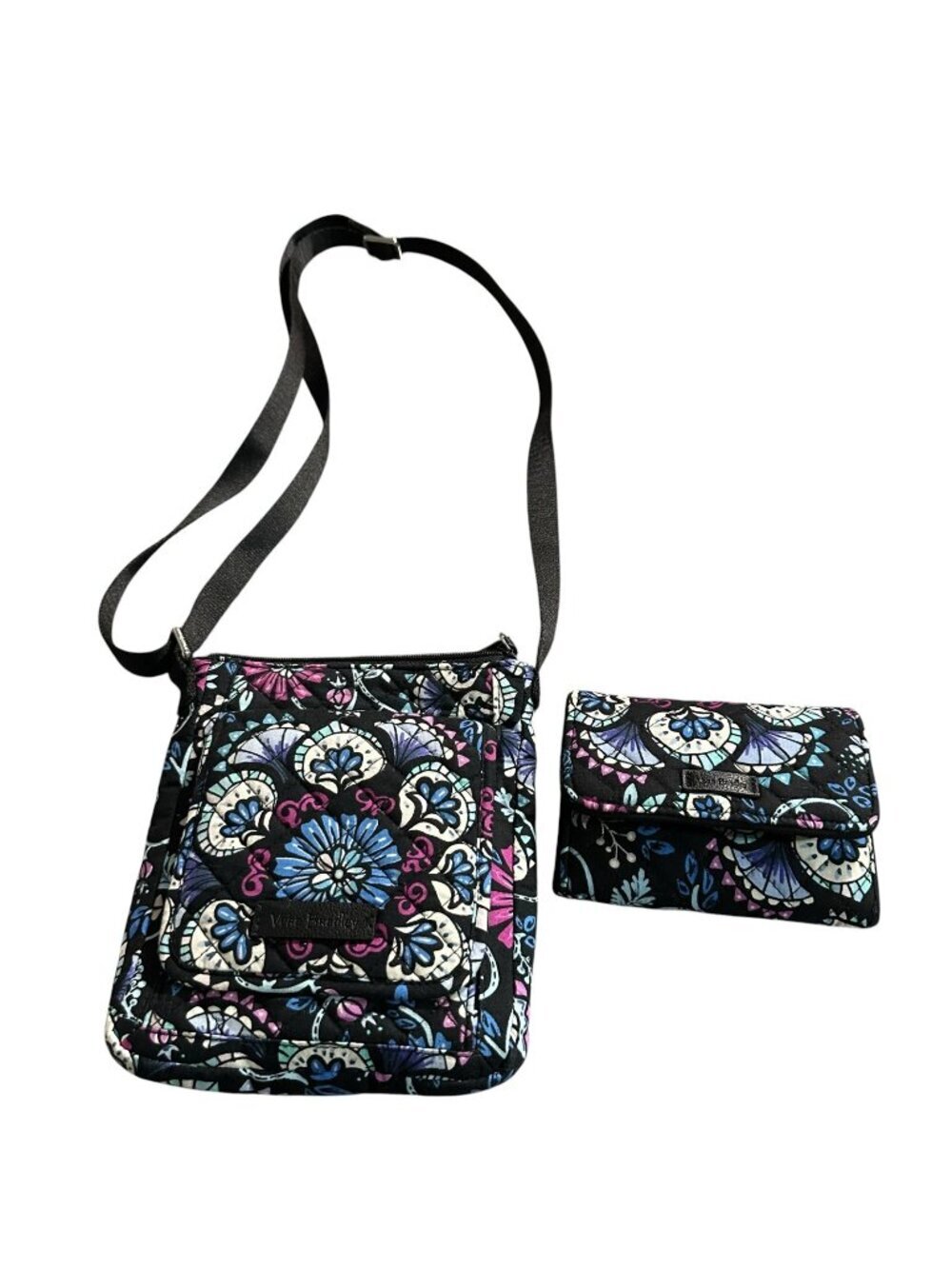 Vera Bradley CARSON Purse Handbag Crossbody and Wallet Set Handkerchief Print